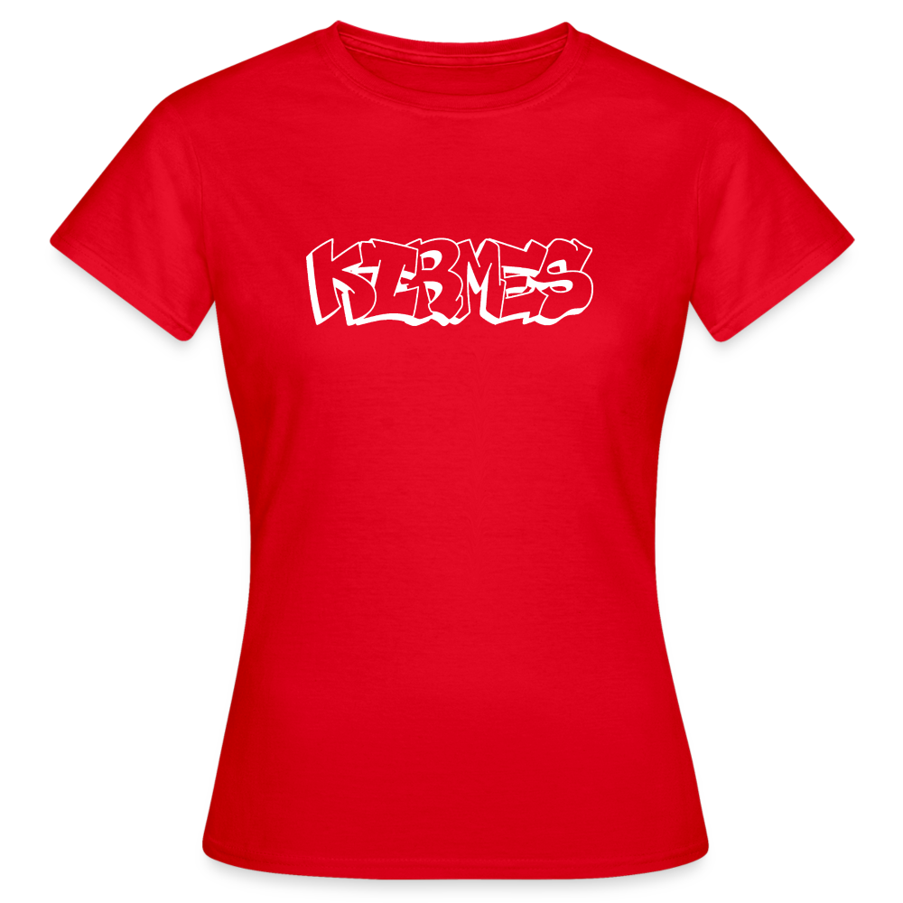 T-Shirt Ladies Kirmes "Graffiti" Bright Edition - red