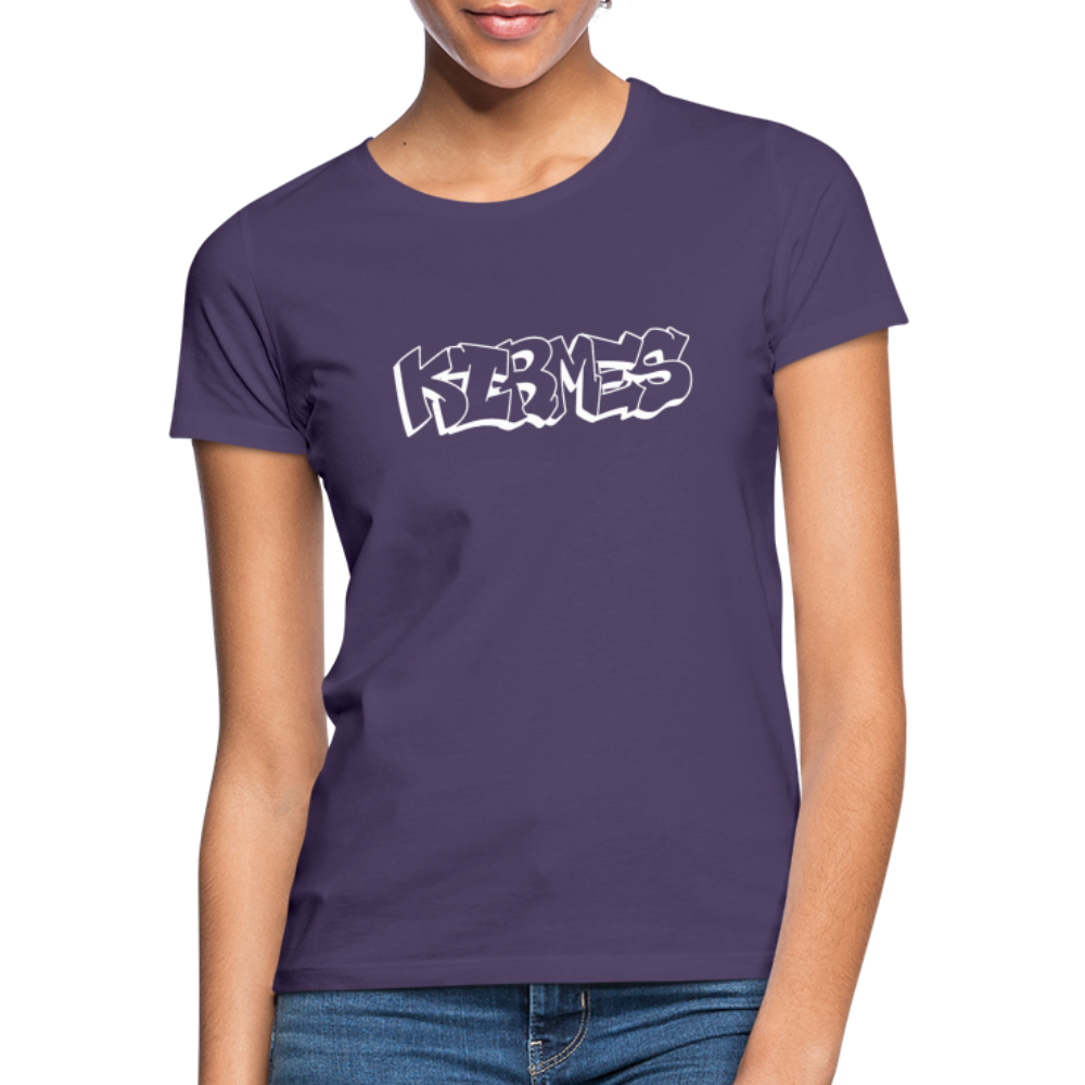 T-Shirt Ladies Kirmes "Graffiti" Bright Edition - dark purple