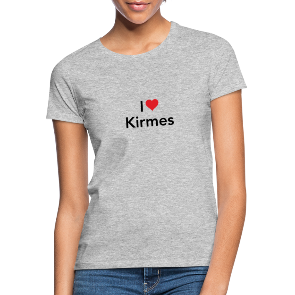 T-Shirt Ladies "I Love Kirmes" - heather grey