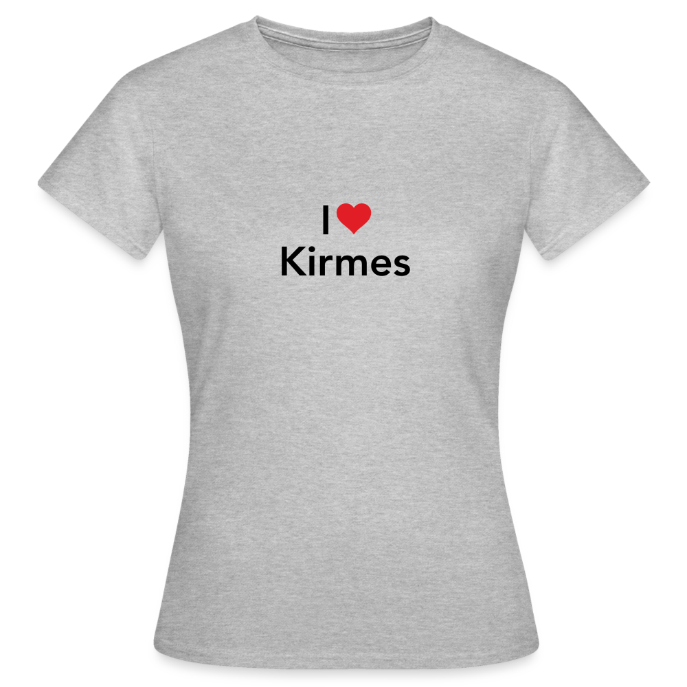 T-Shirt Ladies "I Love Kirmes" - heather grey