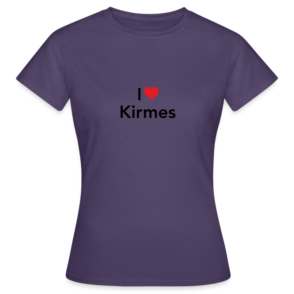 T-Shirt Ladies "I Love Kirmes" - dark purple