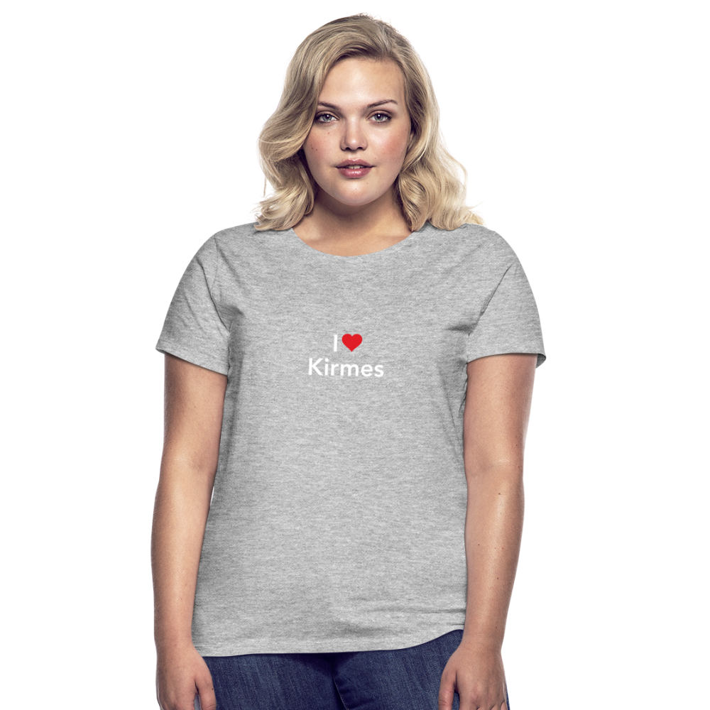 T-Shirt Ladies "I Love Kirmes" Bright Edition - heather grey