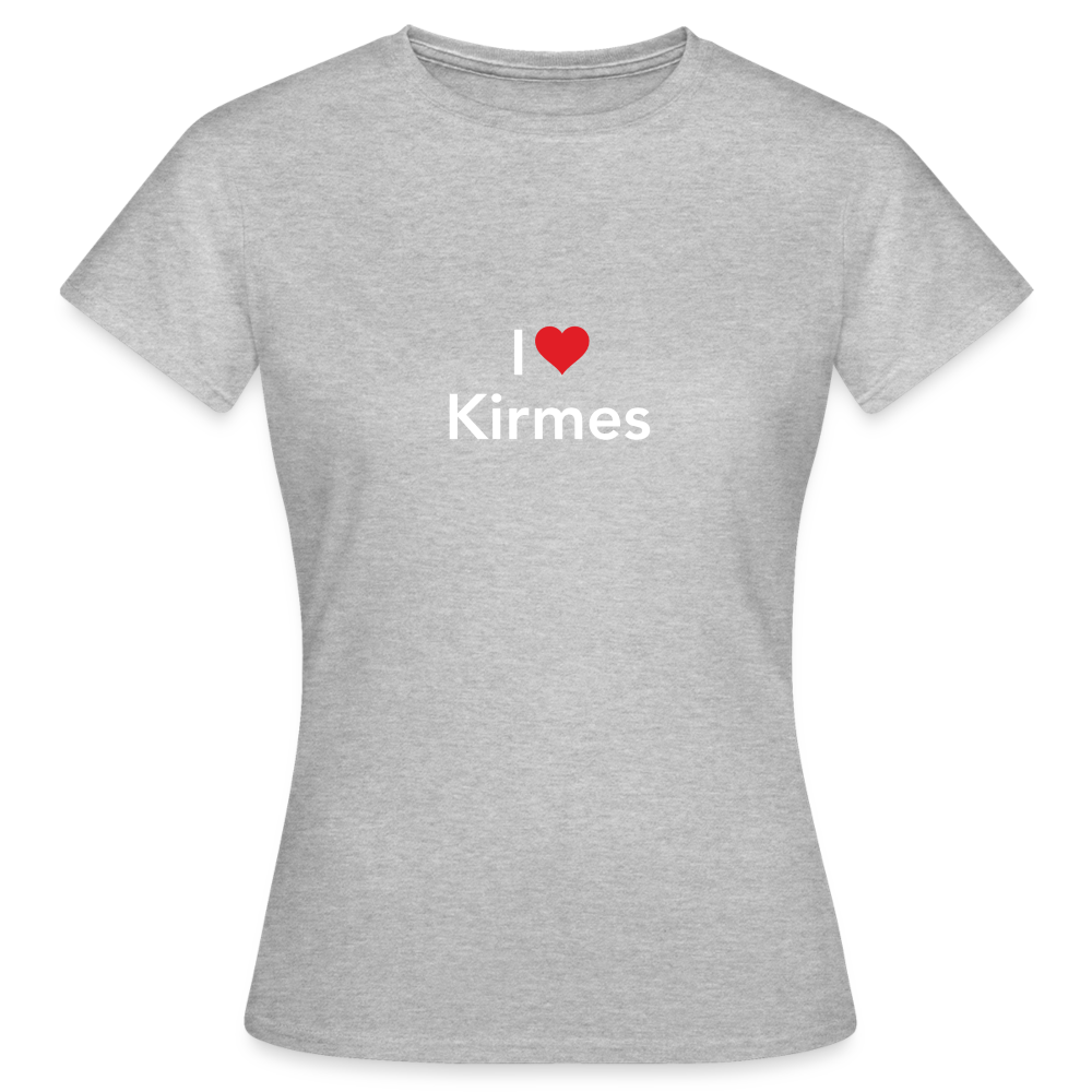 T-Shirt Ladies "I Love Kirmes" Bright Edition - heather grey