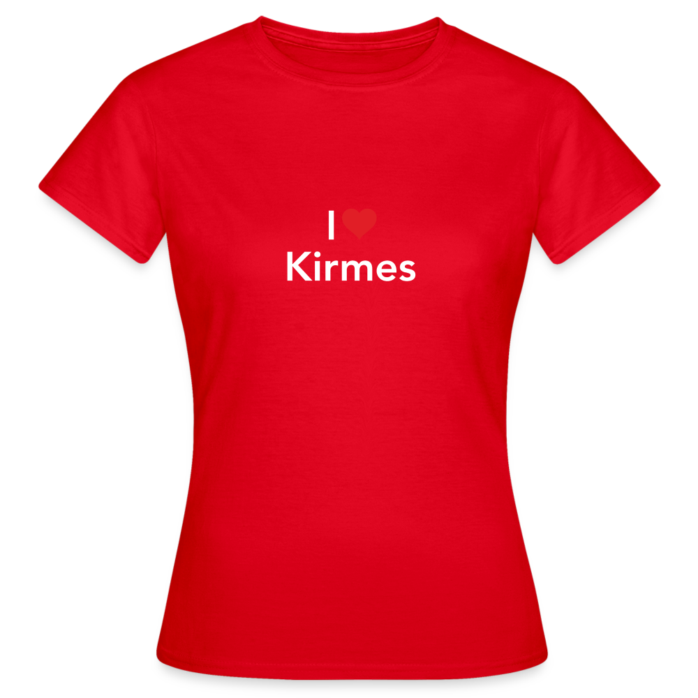 T-Shirt Ladies "I Love Kirmes" Bright Edition - red