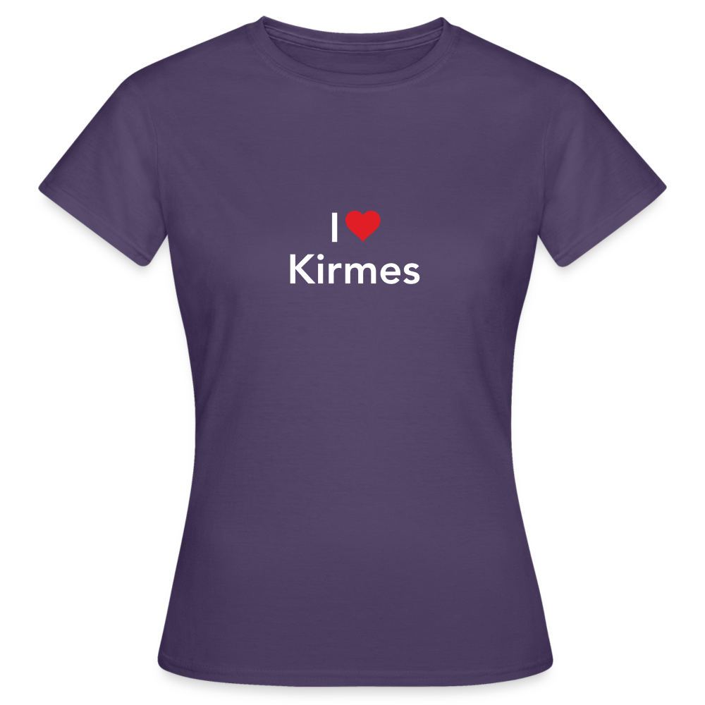 T-Shirt Ladies "I Love Kirmes" Bright Edition - dark purple