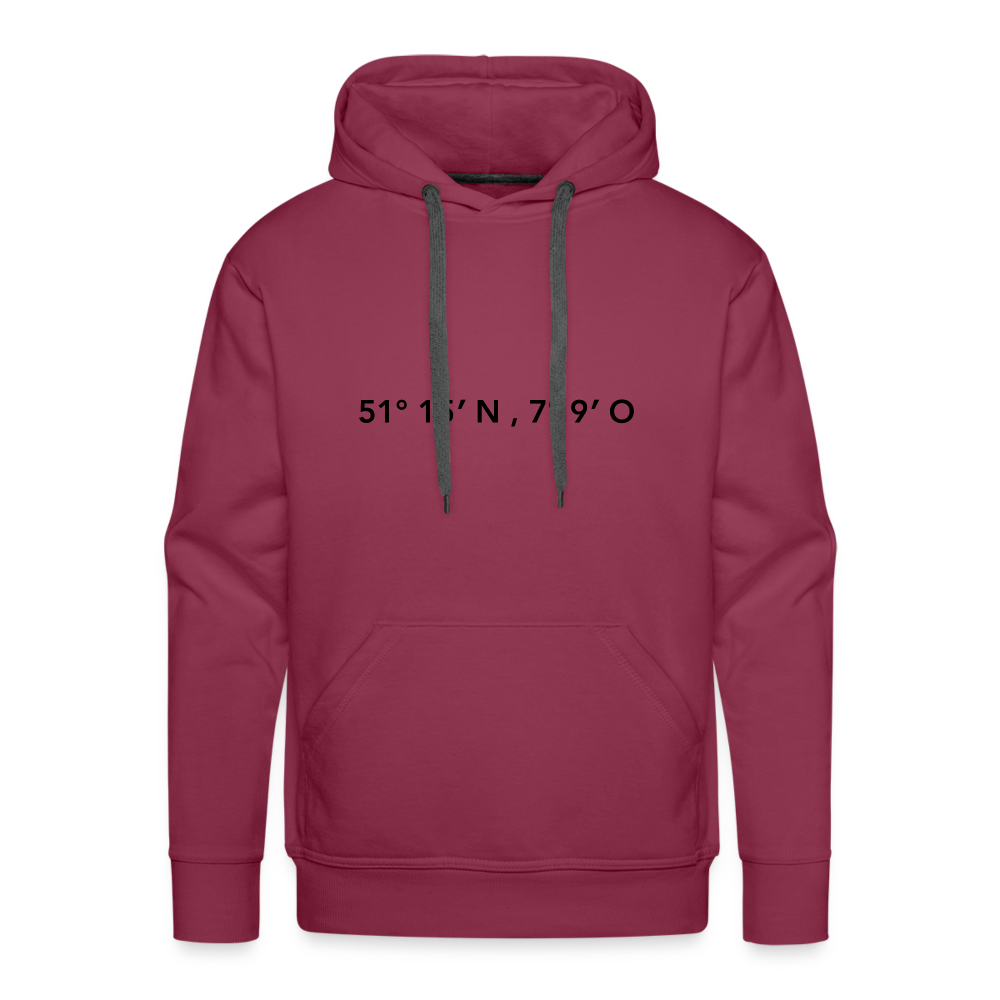 Hoodie Wuppertal "GPS" Dark Edition - bordeaux