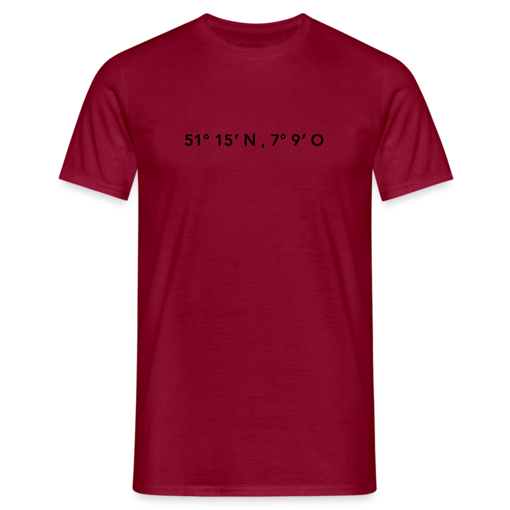 T-Shirt Wuppertal "GPS" - brick red