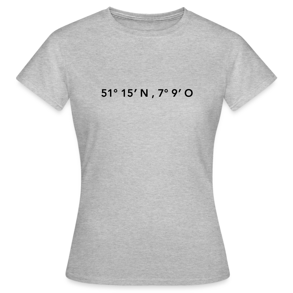 T-Shirt Ladies Wuppertal "GPS" - heather grey