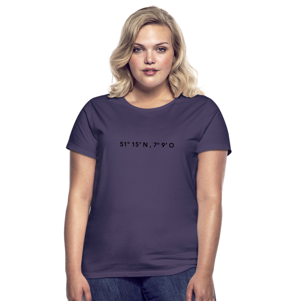 T-Shirt Ladies Wuppertal "GPS" - dark purple