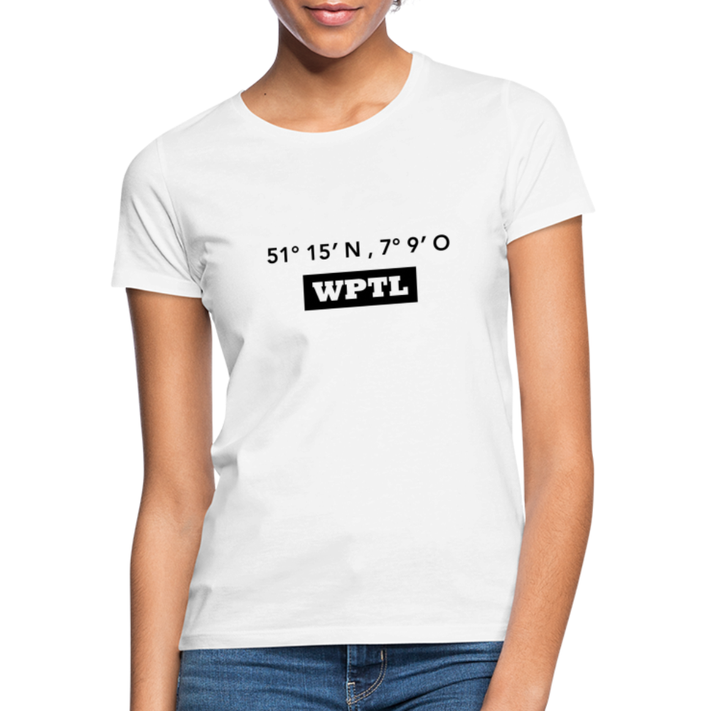 T-Shirt Ladies WPTL "GPS" - white