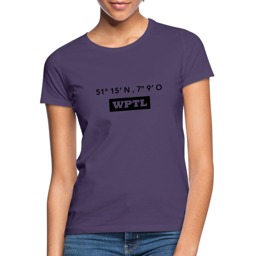 T-Shirt Ladies WPTL "GPS" - dark purple