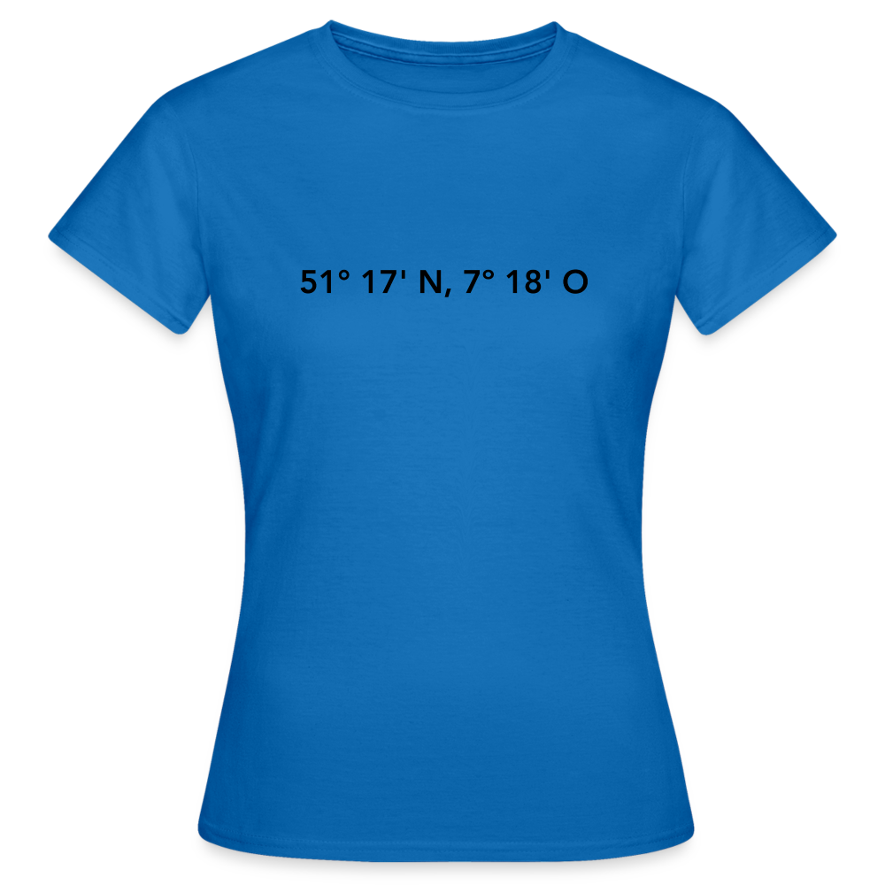 T-Shirt Ladies Schwelm "GPS" - royal blue
