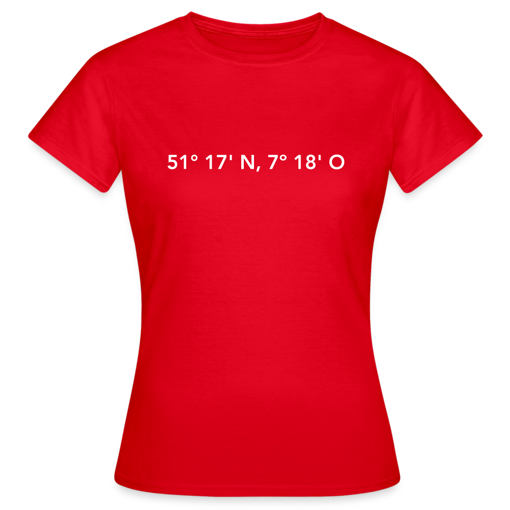 T-Shirt Ladies Schwelm "GPS" Bright Edition - red