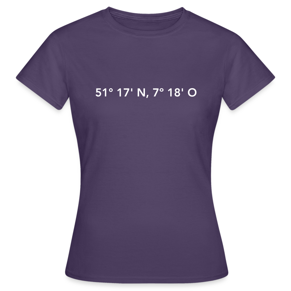T-Shirt Ladies Schwelm "GPS" Bright Edition - dark purple