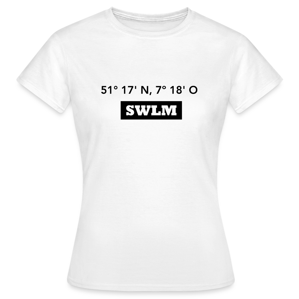 T-Shirt Ladies Schwelm "SWLM GPS" - white