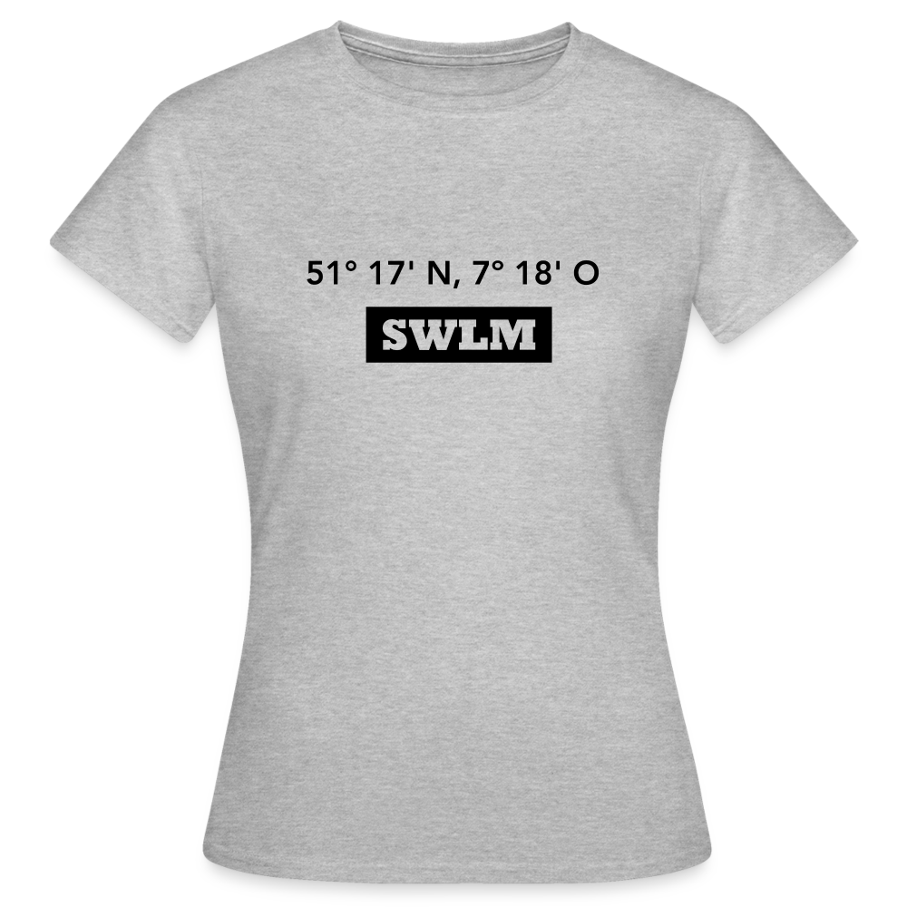 T-Shirt Ladies Schwelm "SWLM GPS" - heather grey