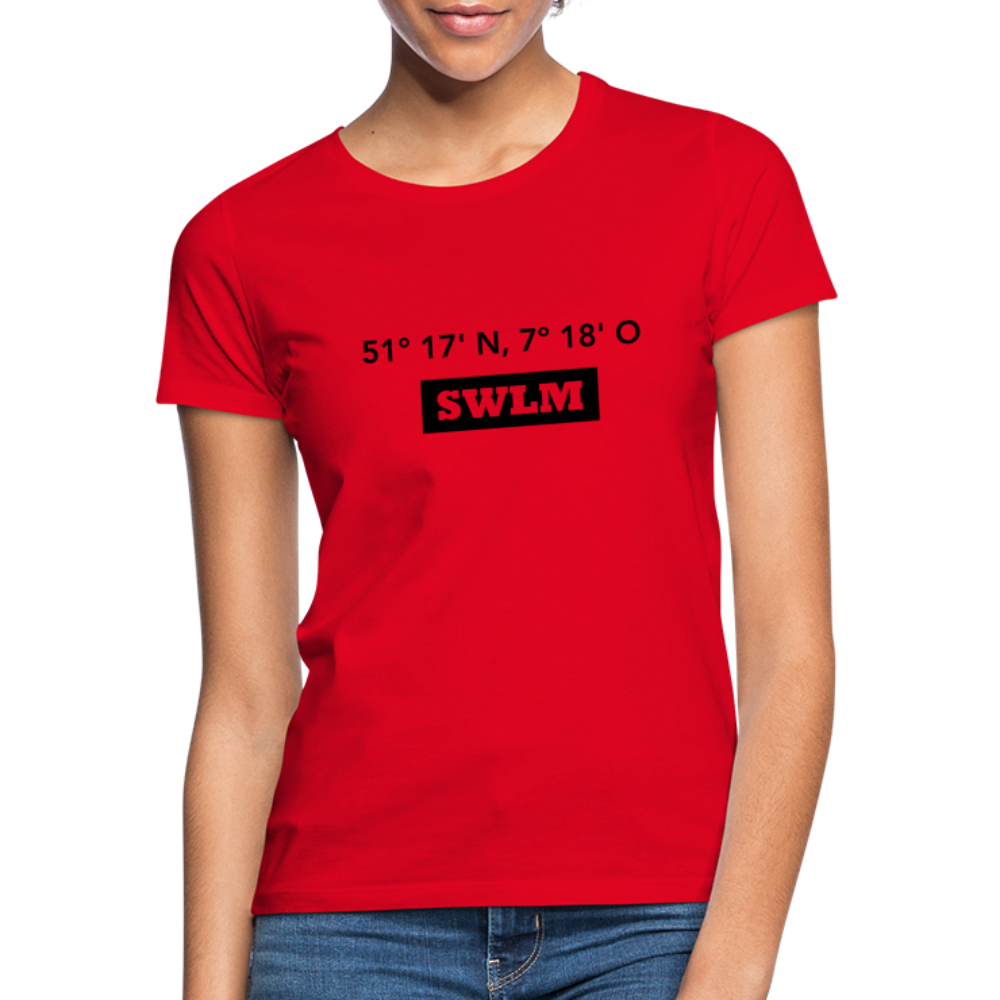 T-Shirt Ladies Schwelm "SWLM GPS" - red