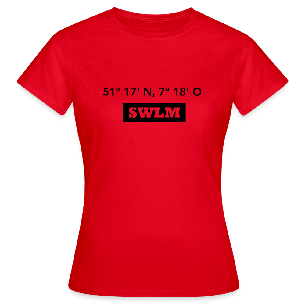 T-Shirt Ladies Schwelm "SWLM GPS" - red