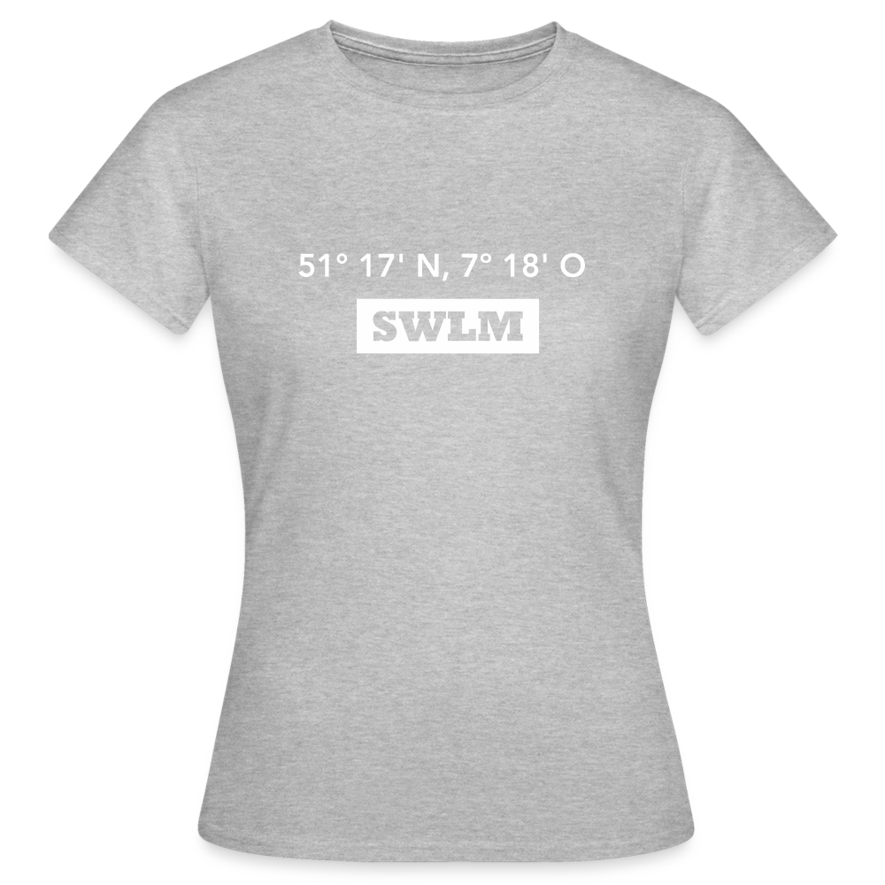 T-Shirt Ladies Schwelm "SWLM GPS" Bright Edition - heather grey