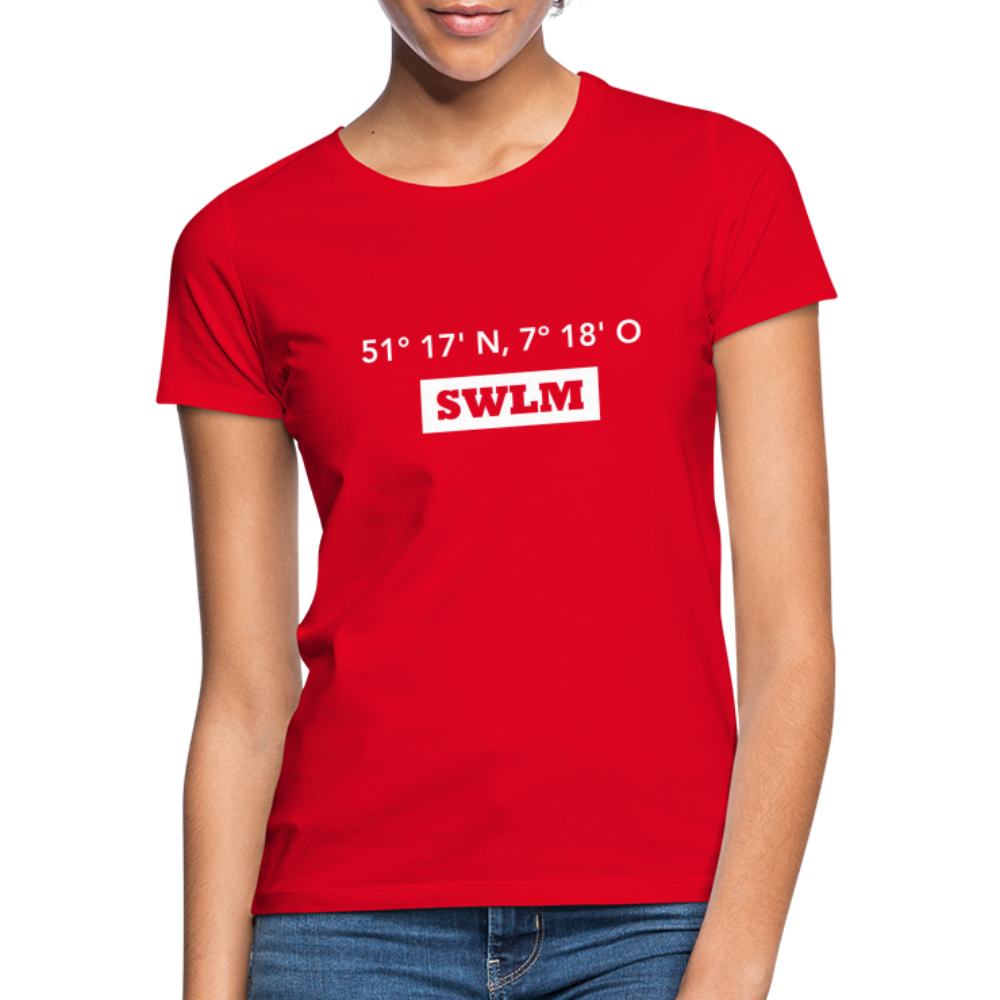 T-Shirt Ladies Schwelm "SWLM GPS" Bright Edition - red