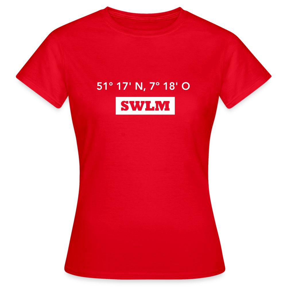 T-Shirt Ladies Schwelm "SWLM GPS" Bright Edition - red