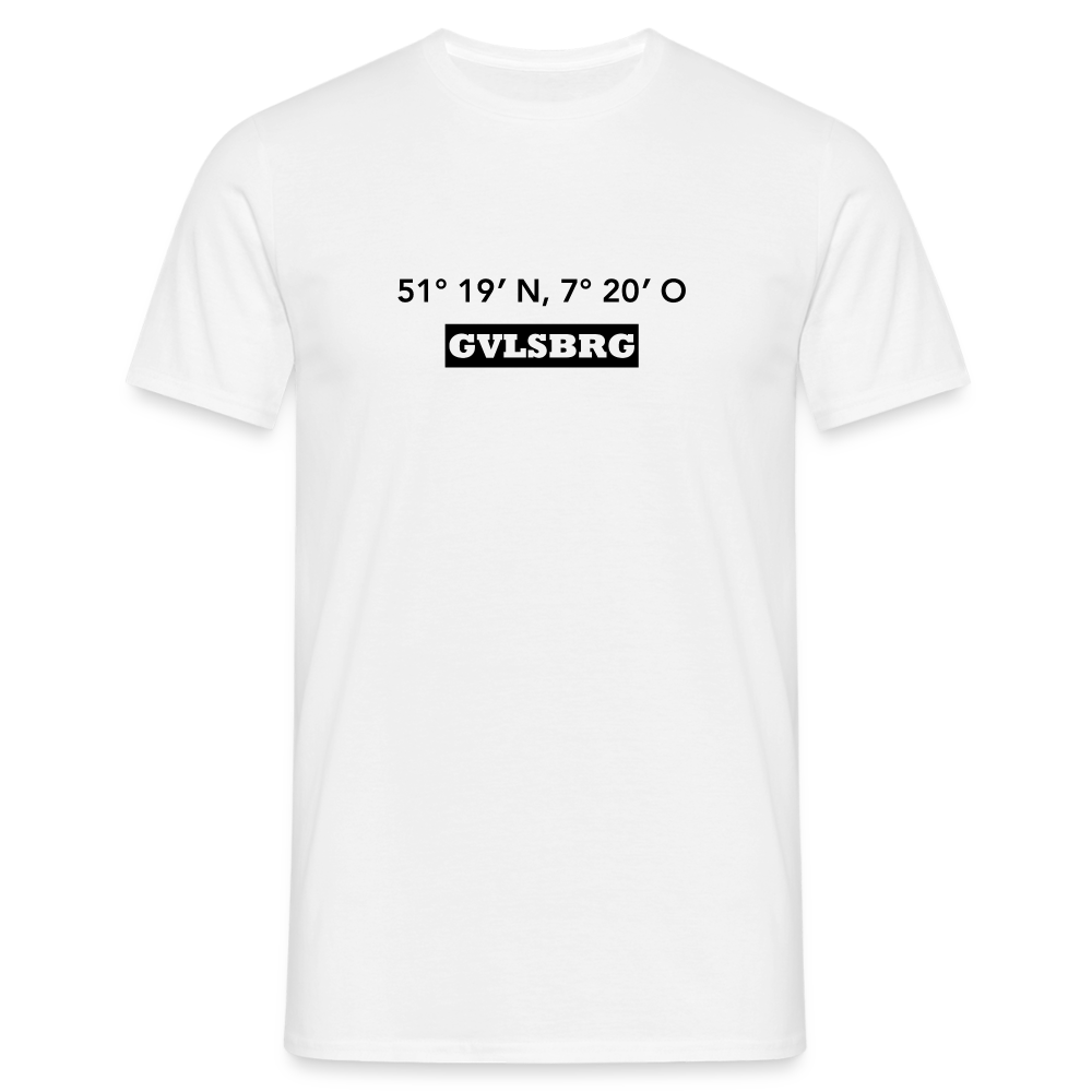 T-Shirt Gevelsberg "GVLSBRG GPS" - white