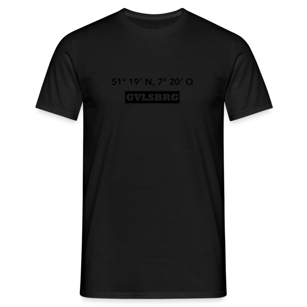 T-Shirt Gevelsberg "GVLSBRG GPS" - black