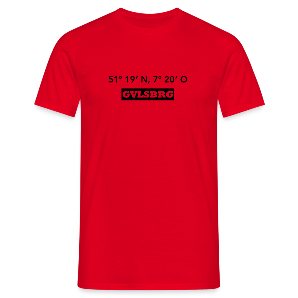 T-Shirt Gevelsberg "GVLSBRG GPS" - red