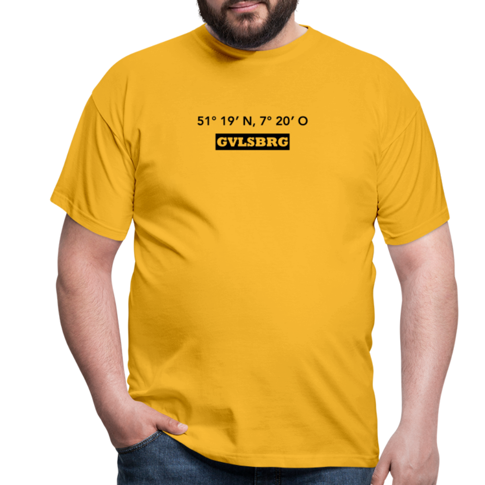 T-Shirt Gevelsberg "GVLSBRG GPS" - yellow