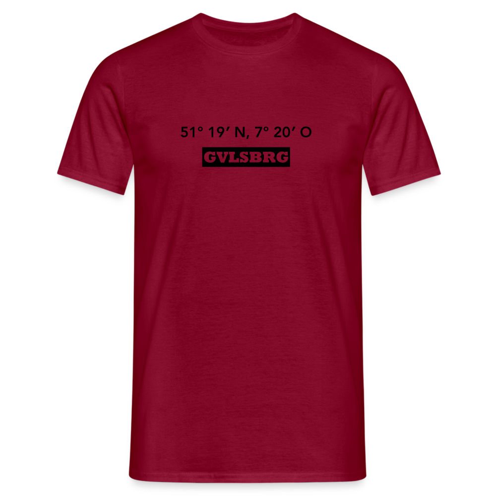 T-Shirt Gevelsberg "GVLSBRG GPS" - brick red