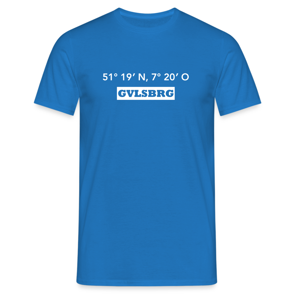 T-Shirt Gevelsberg "GVLSBRG GPS" Bright Edition - royal blue