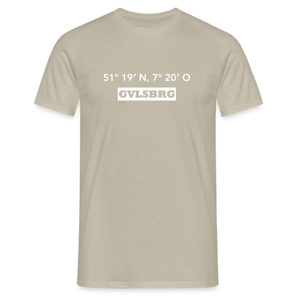 T-Shirt Gevelsberg "GVLSBRG GPS" Bright Edition - sand beige