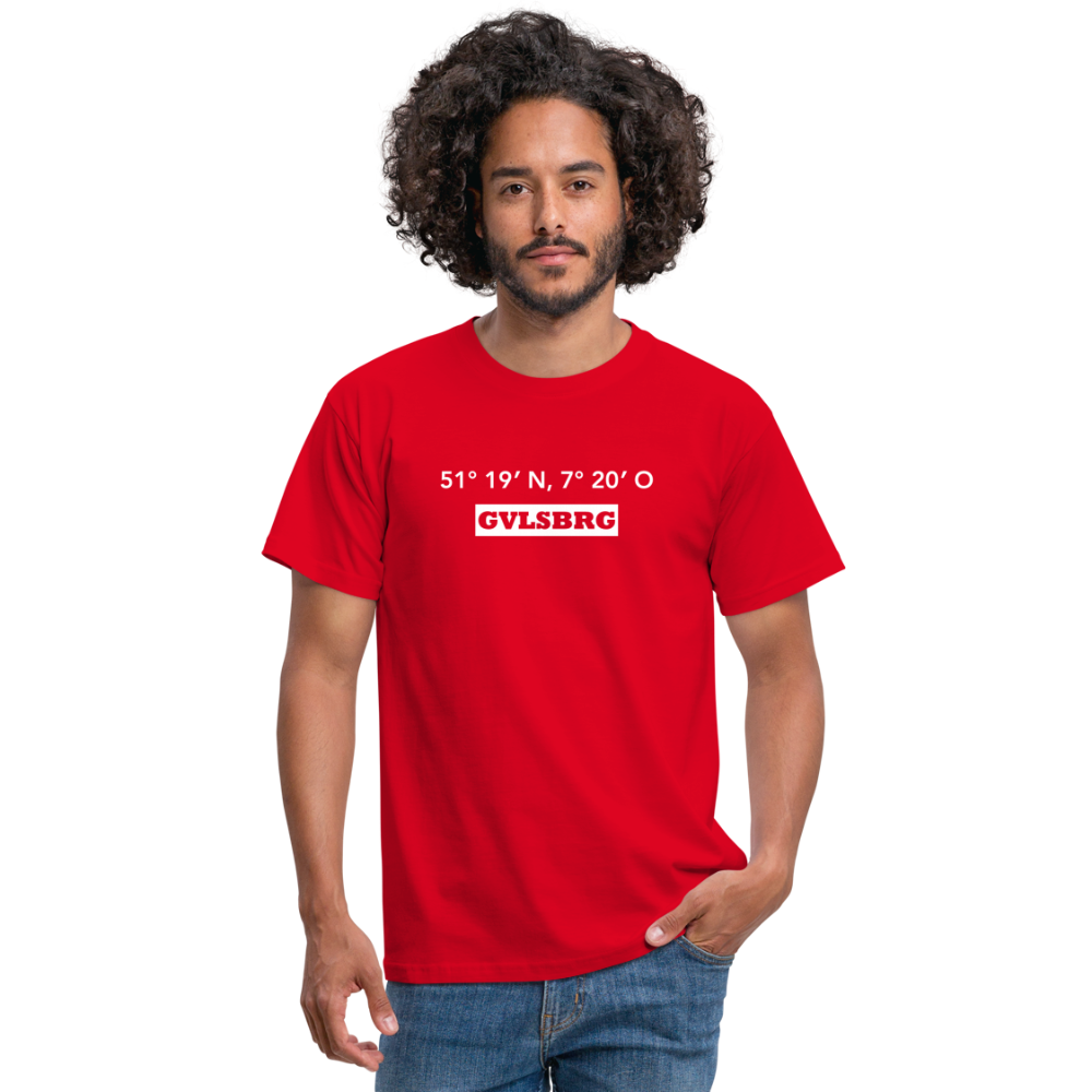 T-Shirt Gevelsberg "GVLSBRG GPS" Bright Edition - red