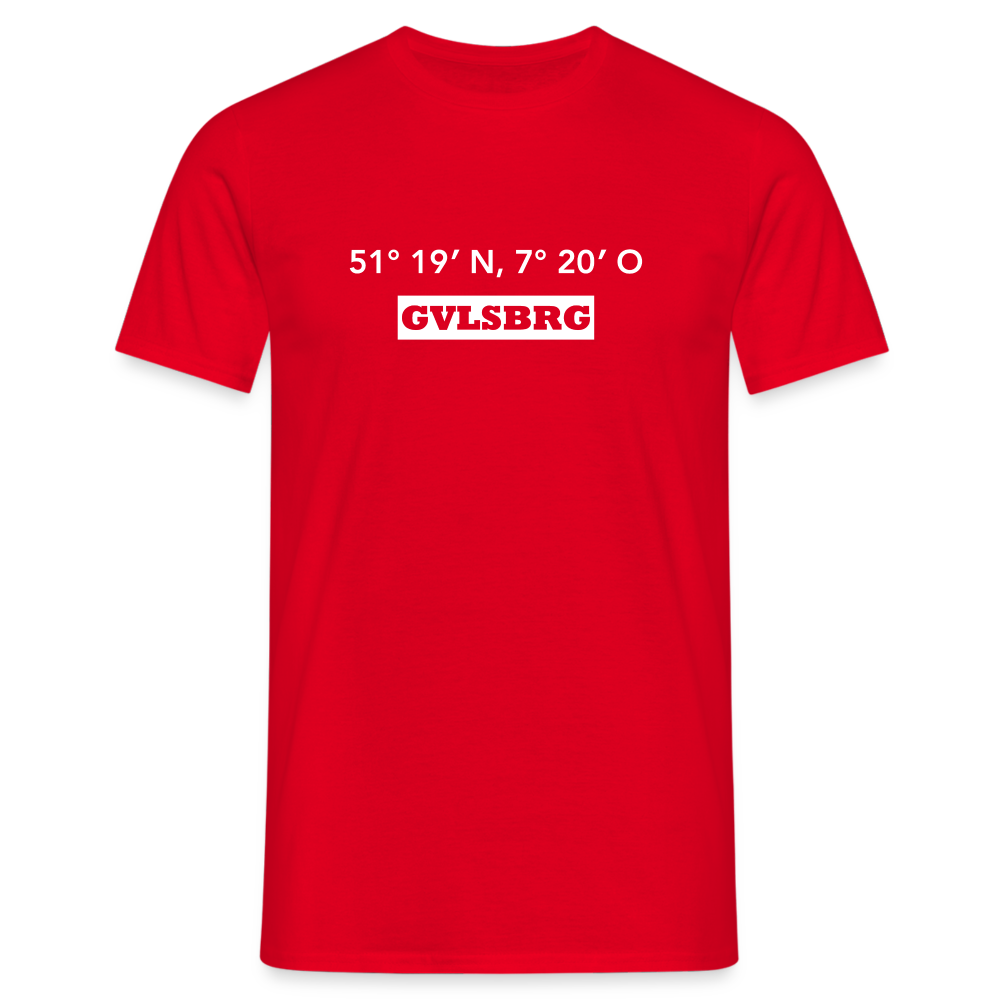 T-Shirt Gevelsberg "GVLSBRG GPS" Bright Edition - red