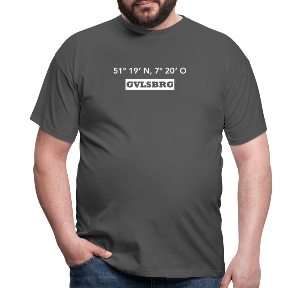 T-Shirt Gevelsberg "GVLSBRG GPS" Bright Edition - charcoal grey