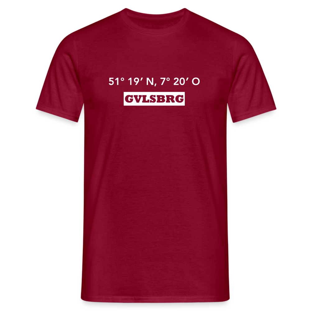 T-Shirt Gevelsberg "GVLSBRG GPS" Bright Edition - brick red