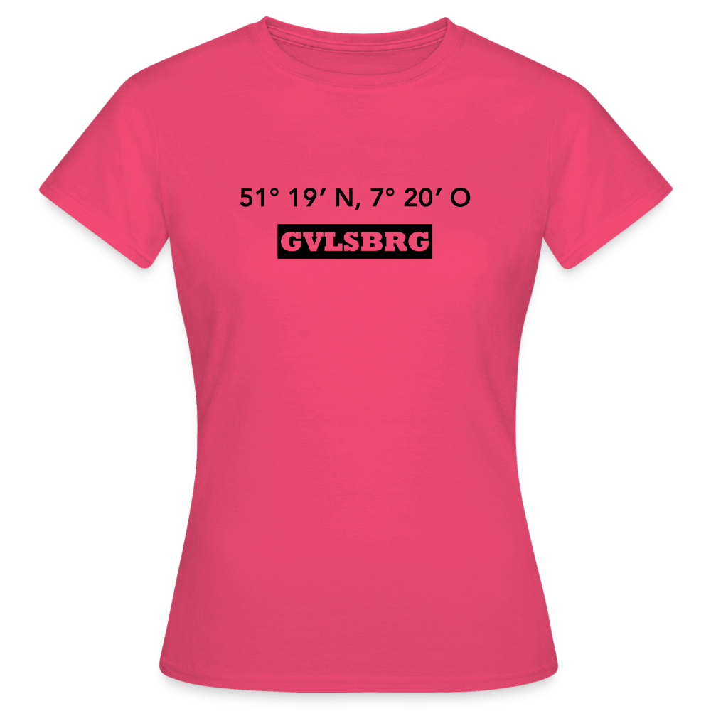 T-Shirt Ladies Gevelsberg "GVLSBRG GPS" - azalea