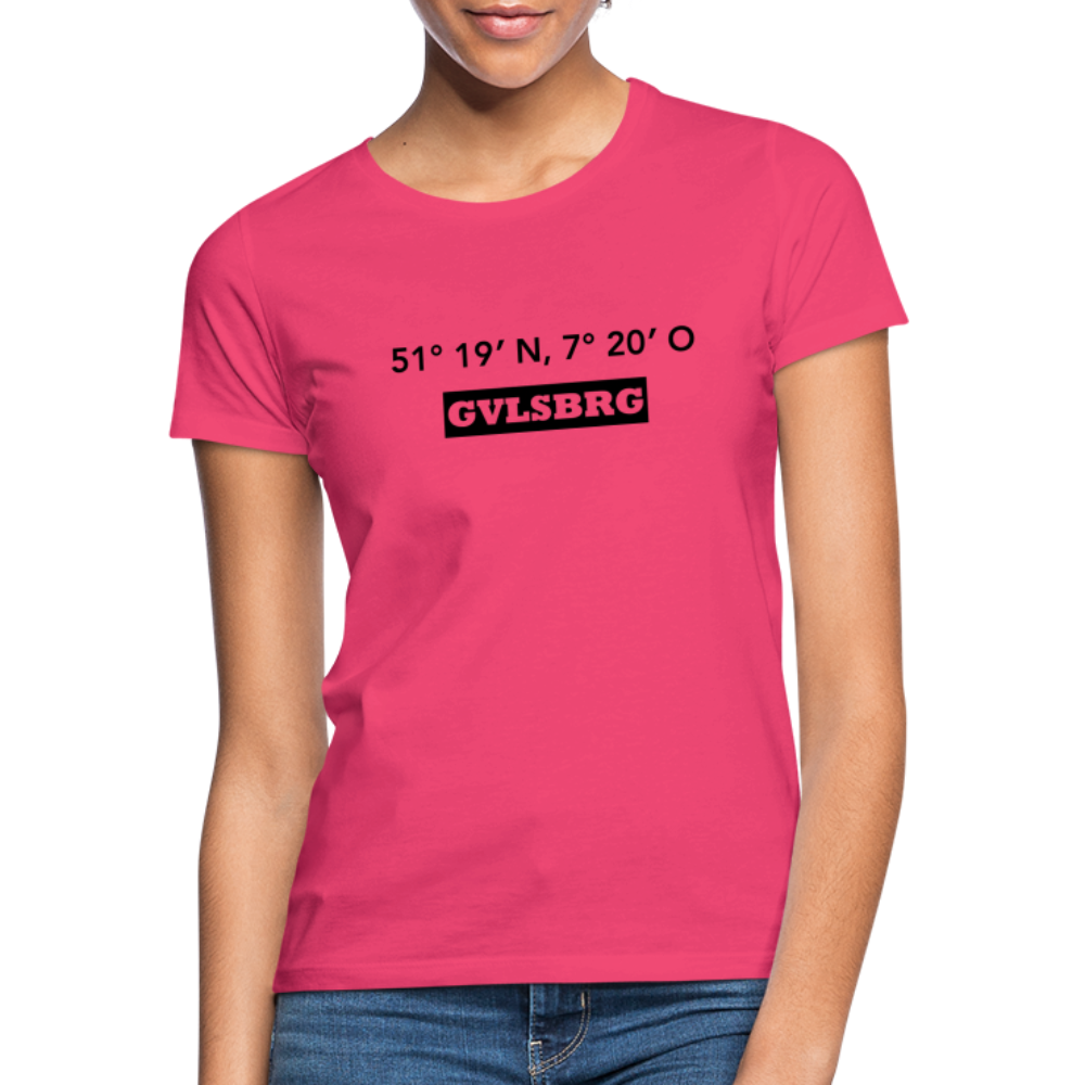T-Shirt Ladies Gevelsberg "GVLSBRG GPS" - azalea