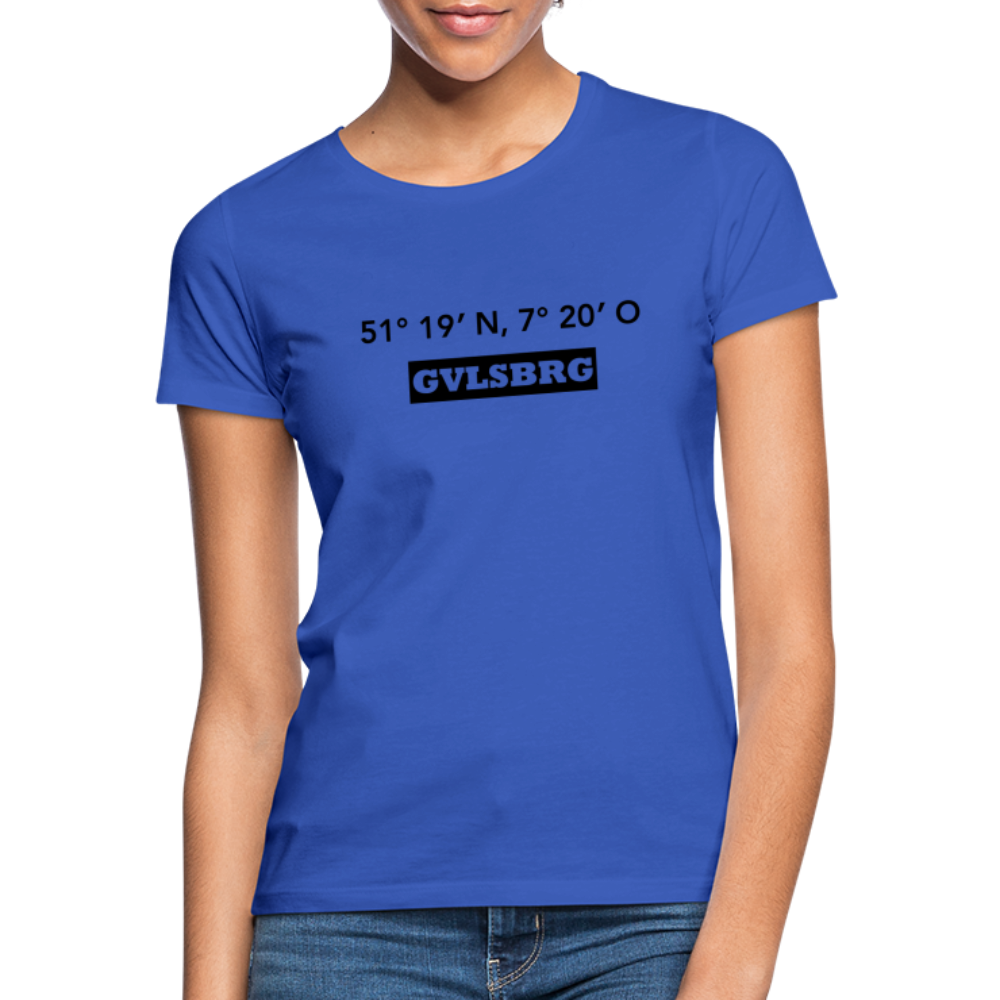 T-Shirt Ladies Gevelsberg "GVLSBRG GPS" - royal blue