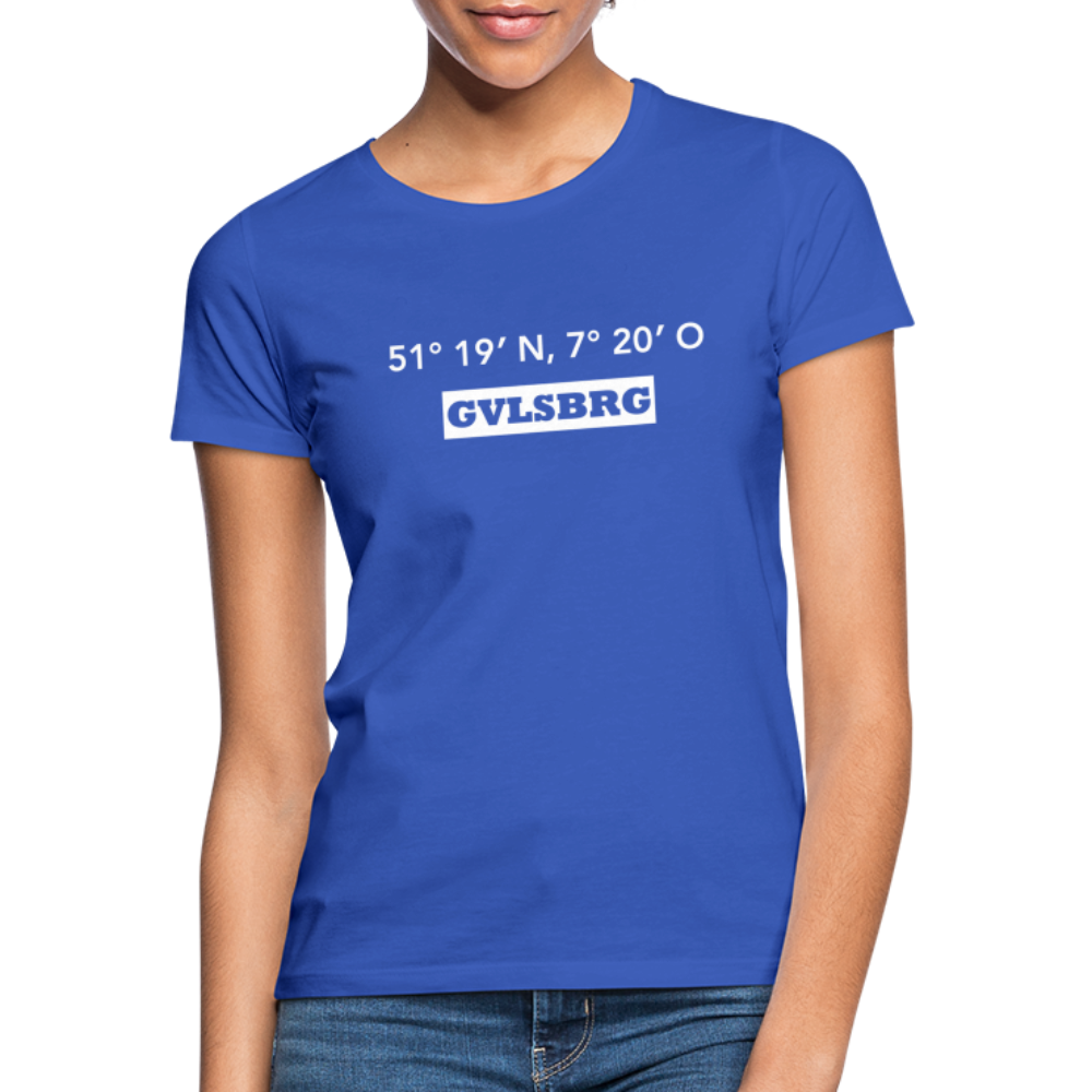 T-Shirt Ladies Gevelsberg "GVLSBRG GPS" Bright Edition - royal blue