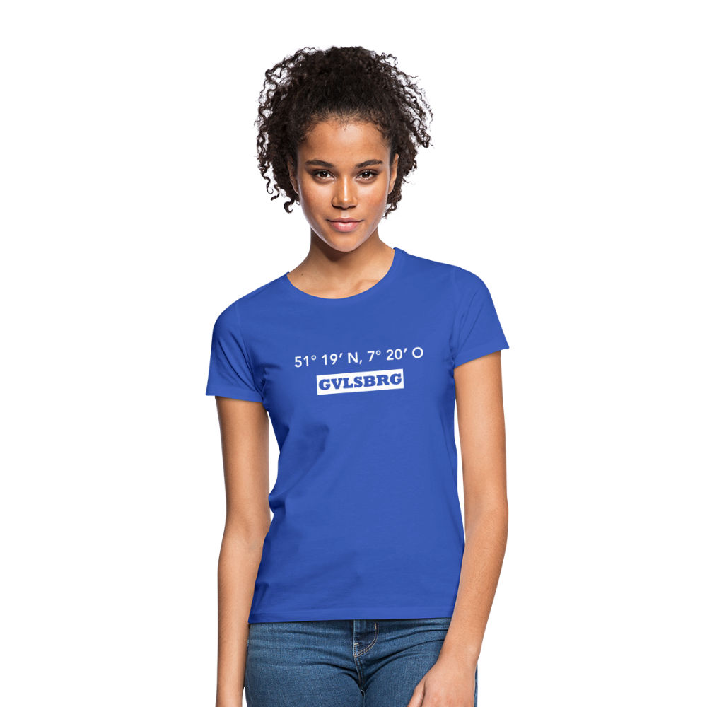 T-Shirt Ladies Gevelsberg "GVLSBRG GPS" Bright Edition - royal blue