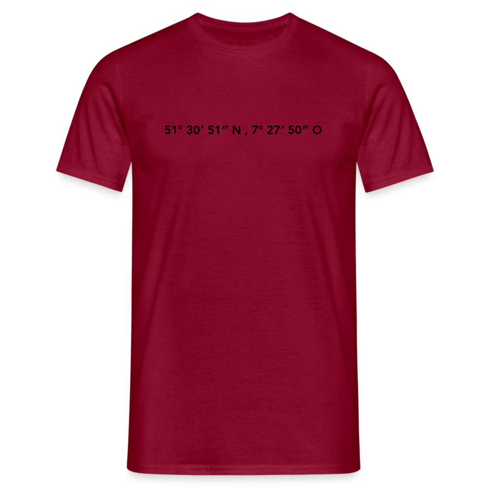 T-Shirt Dortmund "GPS" - brick red