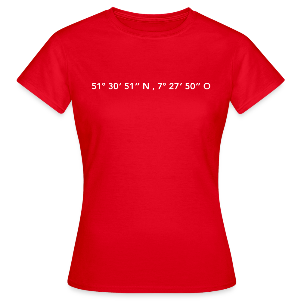 T-Shirt Ladies Dortmund "GPS" Bright Edition - red