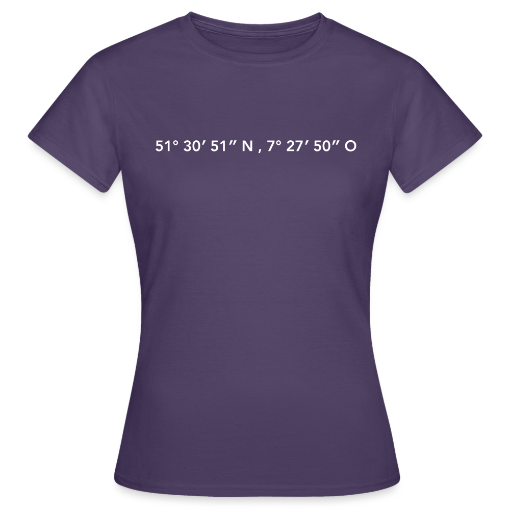 T-Shirt Ladies Dortmund "GPS" Bright Edition - dark purple