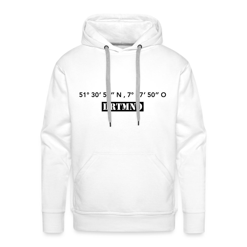 Hoodie Dortmund "DRTMND GPS" Dark Edition - white