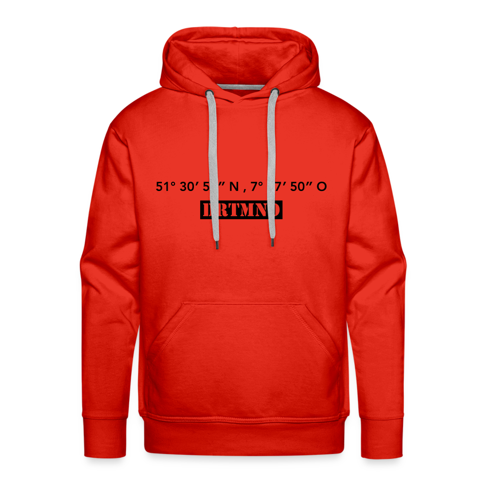 Hoodie Dortmund "DRTMND GPS" Dark Edition - red