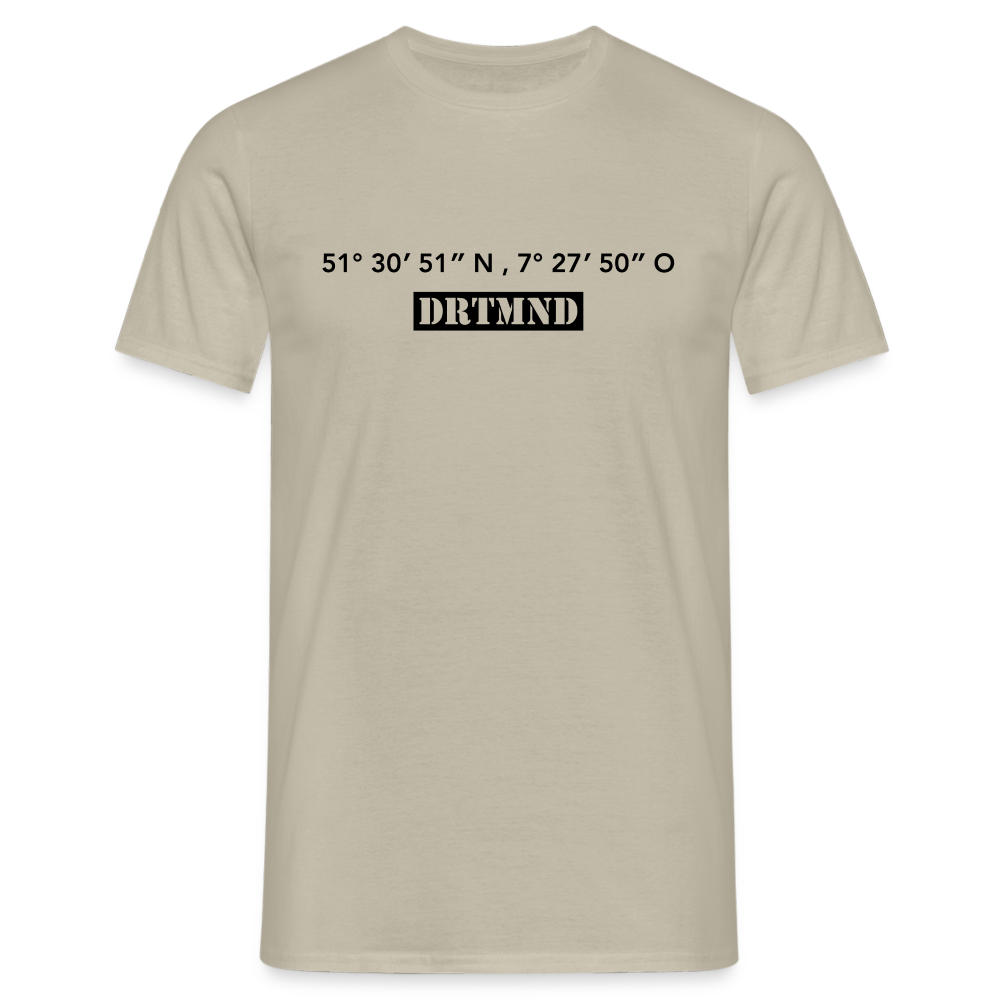 T-Shirt Dortmund "DRTMND GPS" - sand beige