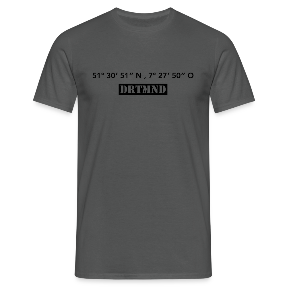 T-Shirt Dortmund "DRTMND GPS" - charcoal grey