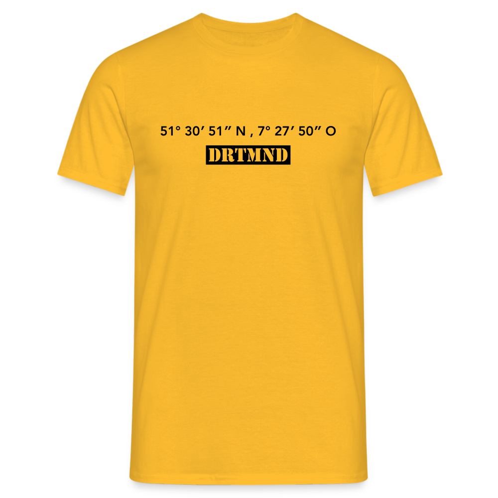 T-Shirt Dortmund "DRTMND GPS" - yellow