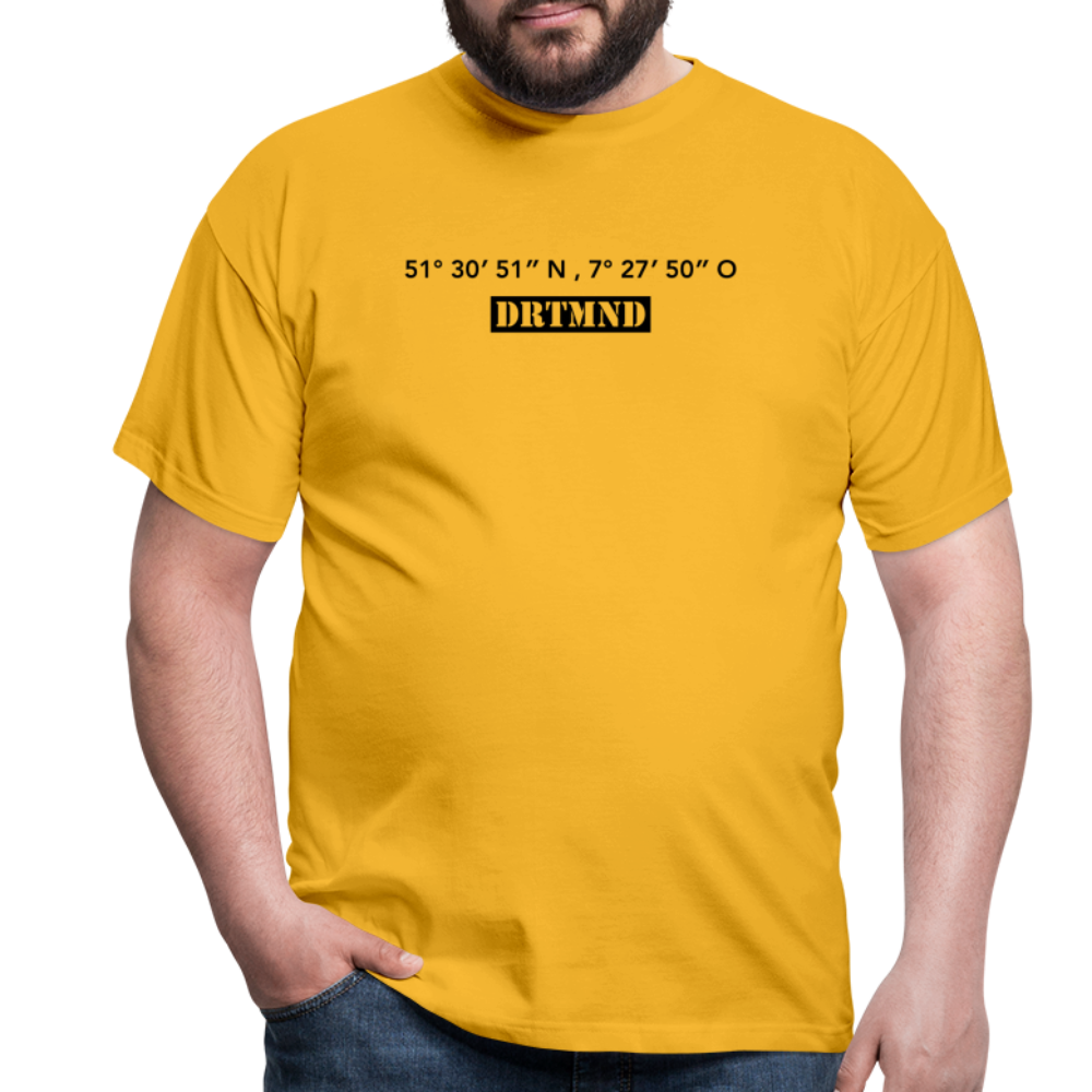 T-Shirt Dortmund "DRTMND GPS" - yellow